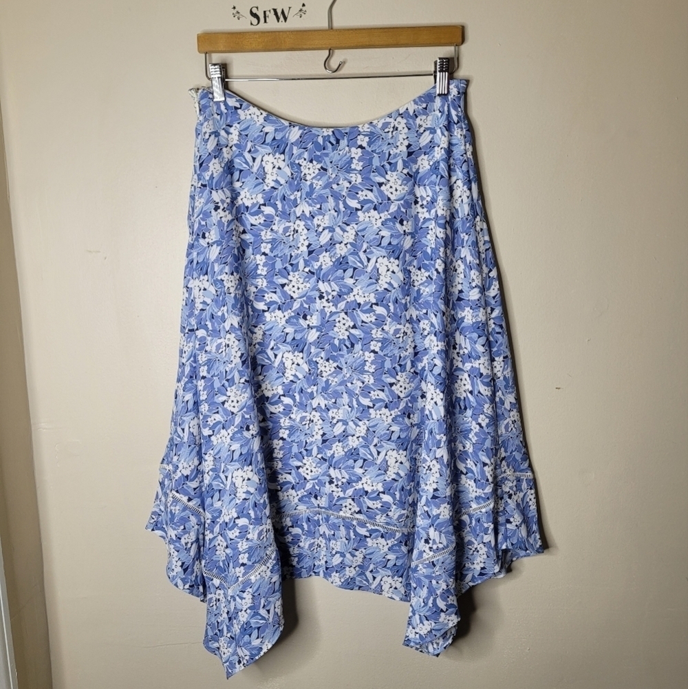 Lauren Ralph Lauren Floral Chiffon Midi Skirt Size 10 - Picture 6 of 11
